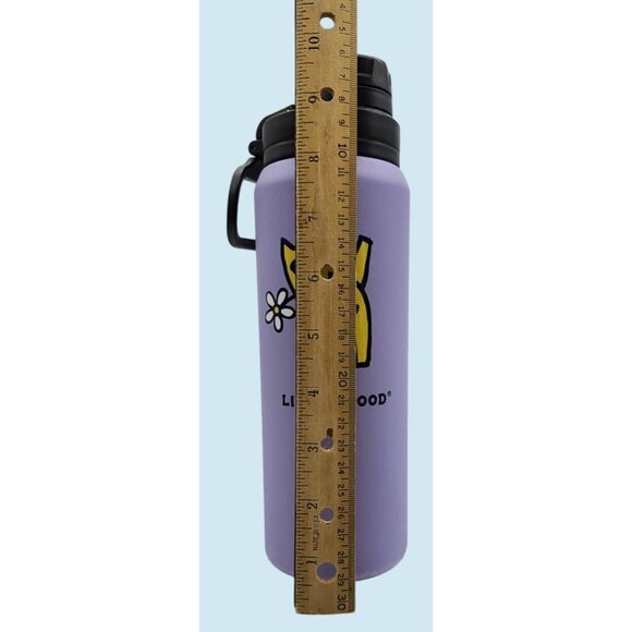 Life Is Good Stainless Steel Insulated Bottle 32 Oz Purple Rocket With Flower - Picture 5 of 6
